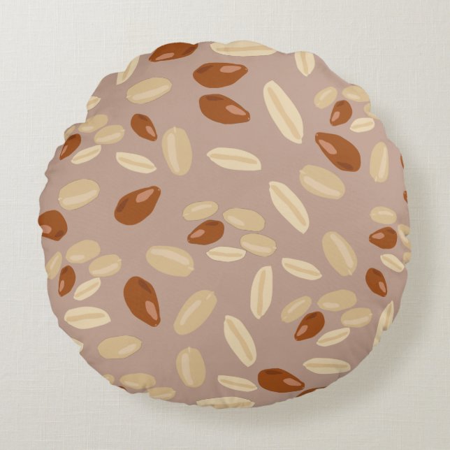 Peanuts Pattern Round Cushion (Front)