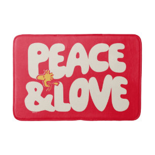 Peanuts   Peace & Love Woodstock Bath Mat