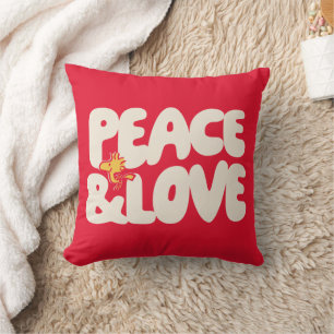Peanuts   Peace & Love Woodstock Cushion
