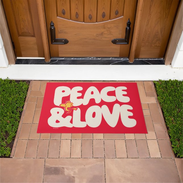Peanuts | Peace & Love Woodstock Doormat (Outdoor)