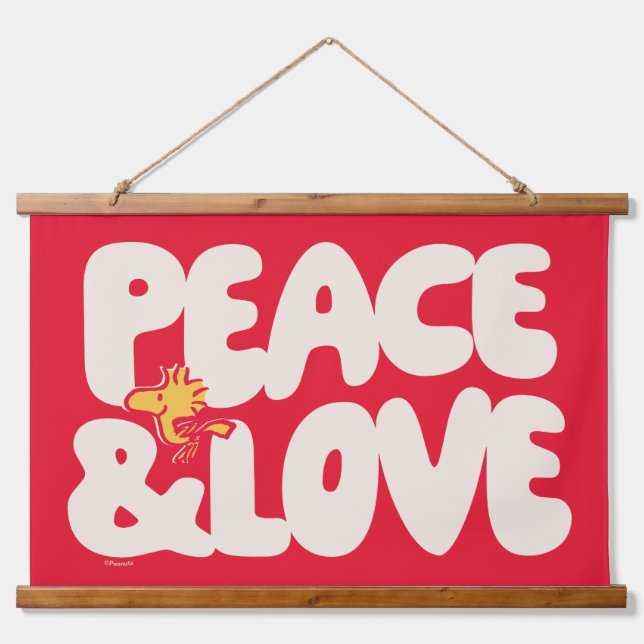 Peanuts | Peace & Love Woodstock Hanging Tapestry (Front)