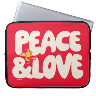 Peanuts   Peace & Love Woodstock Laptop Sleeve