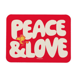 Peanuts   Peace & Love Woodstock Magnet