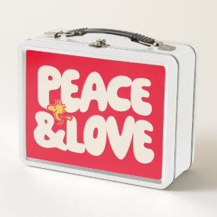 Peanuts Peace & Love Woodstock Metal Lunch Box