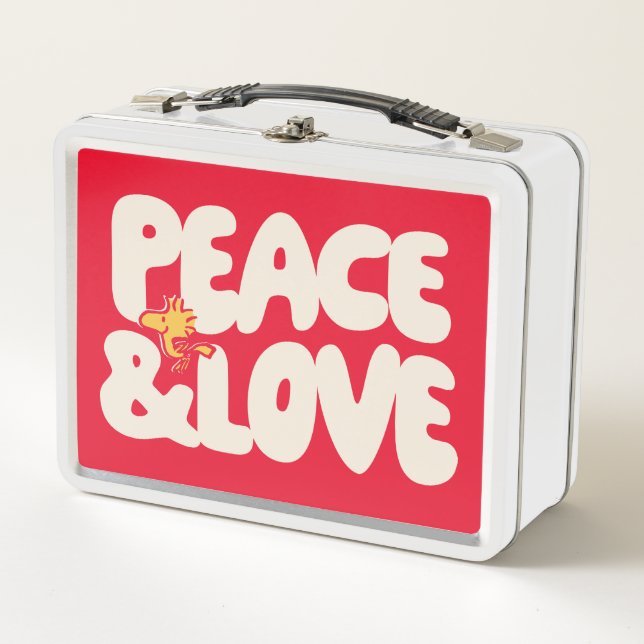 Peanuts | Peace & Love Woodstock Metal Lunch Box (Front)