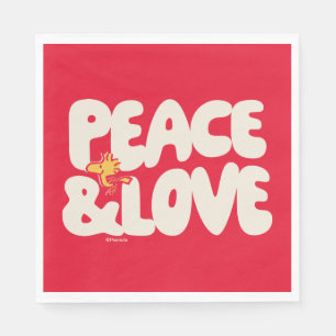 Peanuts   Peace & Love Woodstock Napkin