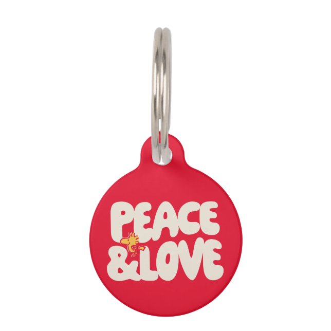 Peanuts | Peace & Love Woodstock Pet Tag (Front)