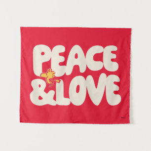 Peanuts Peace & Love Woodstock Tapestry