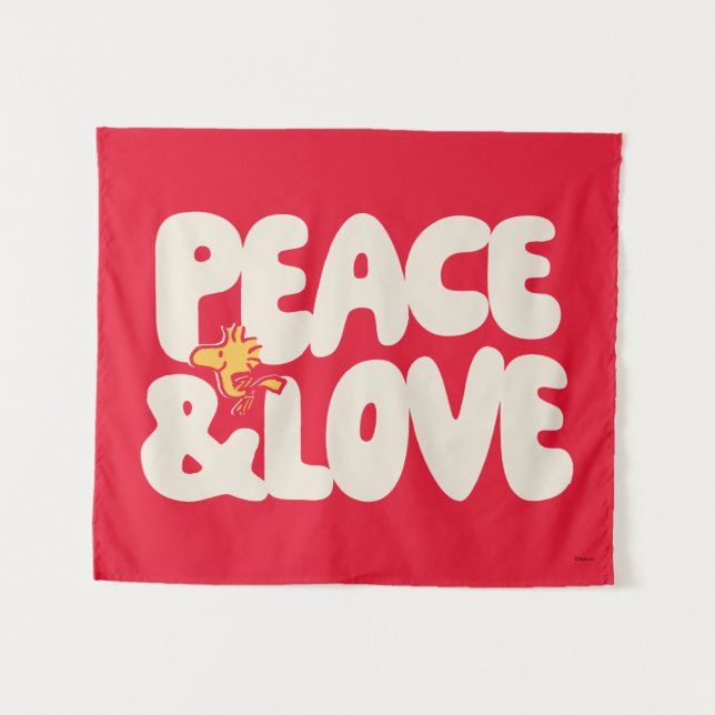 Peanuts | Peace & Love Woodstock Tapestry (Front (Horizontal))