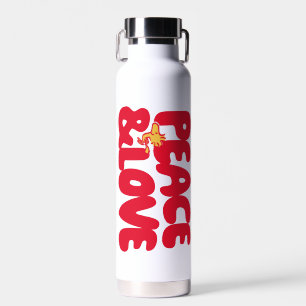 Peanuts   Peace & Love Woodstock Water Bottle
