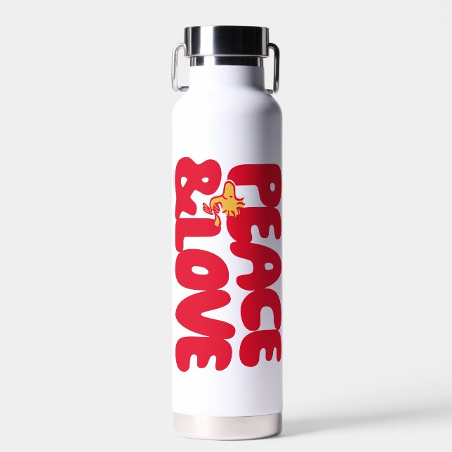 Peanuts | Peace & Love Woodstock Water Bottle (Front)