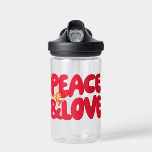 Peanuts   Peace & Love Woodstock Water Bottle