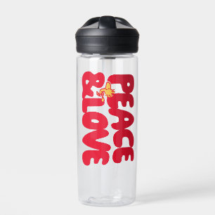 Peanuts   Peace & Love Woodstock Water Bottle