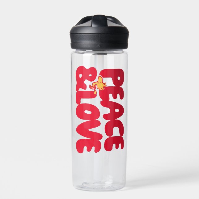 Peanuts | Peace & Love Woodstock Water Bottle (Front)