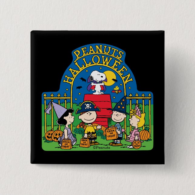 Peanuts | Peanuts Halloween 15 Cm Square Badge (Front)