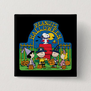 Peanuts   Peanuts Halloween 15 Cm Square Badge