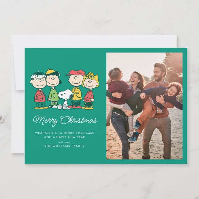 Peanuts | Peppermint Christmas Tree Holiday Card (Front)