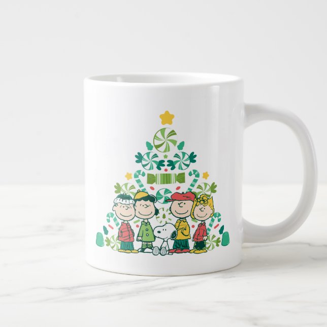 Peanuts | Peppermint Christmas Tree Large Coffee Mug (Right)