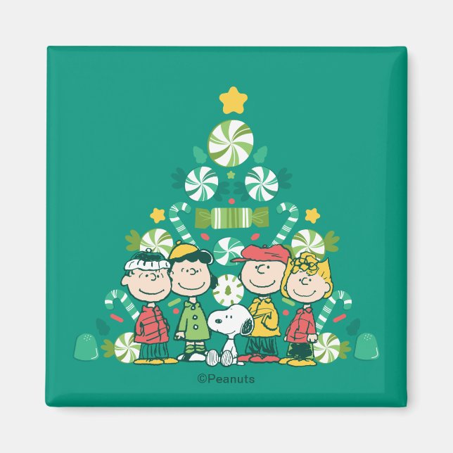 Peanuts | Peppermint Christmas Tree Magnet (Front)