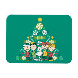 Peanuts Peppermint Christmas Tree Magnet