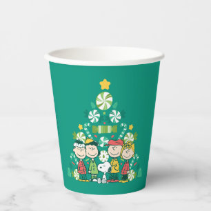 Peanuts   Peppermint Christmas Tree Paper Cups