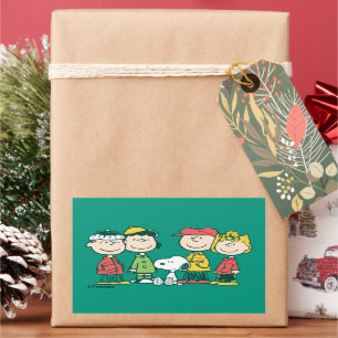 Peanuts   Peppermint Christmas Tree Rectangular Sticker