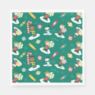 Peanuts Peppermint Dreams Holiday Pattern Napkin