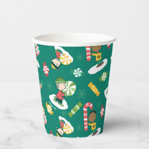Peanuts Peppermint Dreams Holiday Pattern Paper Cups