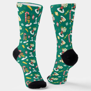 Peanuts Peppermint Dreams Holiday Pattern Socks