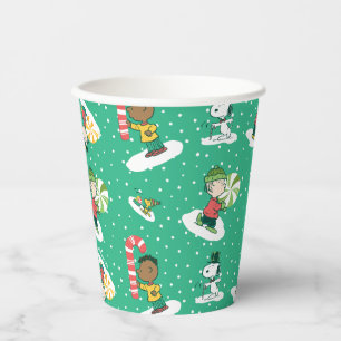 Peanuts Peppermint Dreams Snowflake Pattern Paper Cups