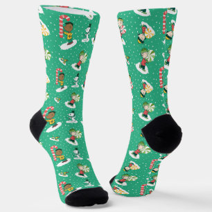 Peanuts Peppermint Dreams Snowflake Pattern Socks