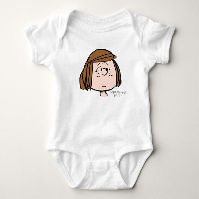 Peanuts | Peppermint Patty Confused Face Baby Bodysuit (Front)
