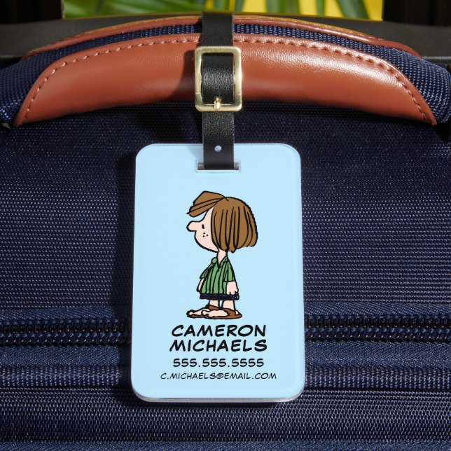 Peanuts | Peppermint Patty Luggage Tag (Front Insitu 2)