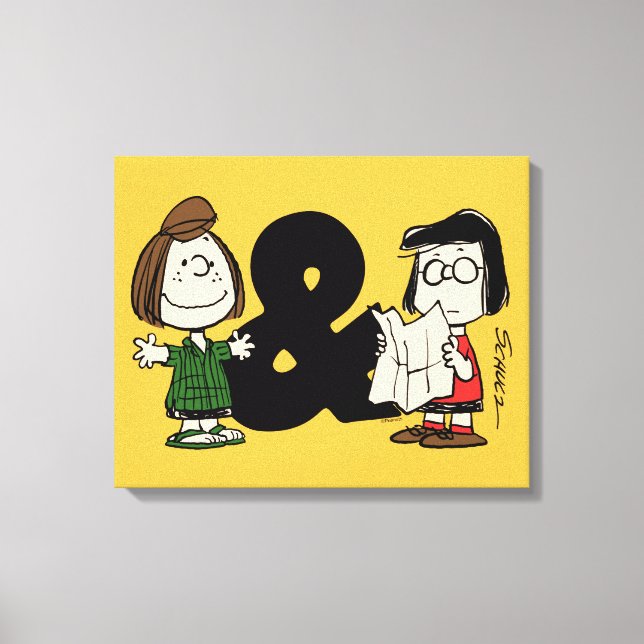 Peanuts | Peppermint Patty & Marcie Canvas Print (Front)