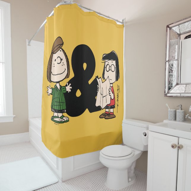 Peanuts | Peppermint Patty & Marcie Shower Curtain (In Situ)