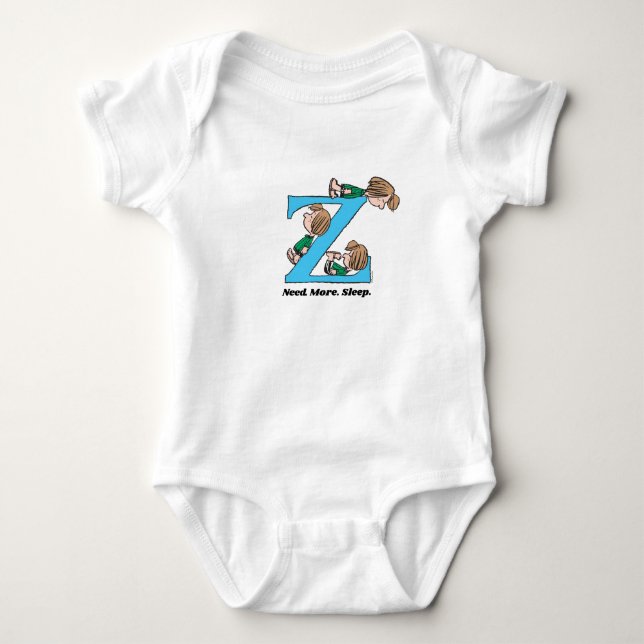 Peanuts | Peppermint Patty Sleepy Z Baby Bodysuit (Front)