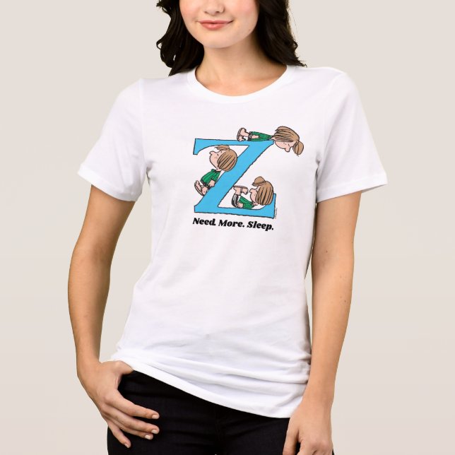 Peanuts | Peppermint Patty Sleepy Z Tri-Blend Shirt (Front)