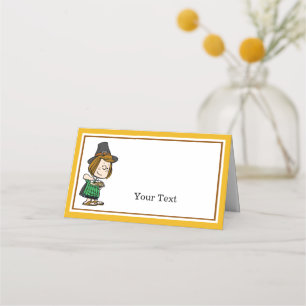Peanuts Peppermint Patty Thanksgiving Dinner Place Card