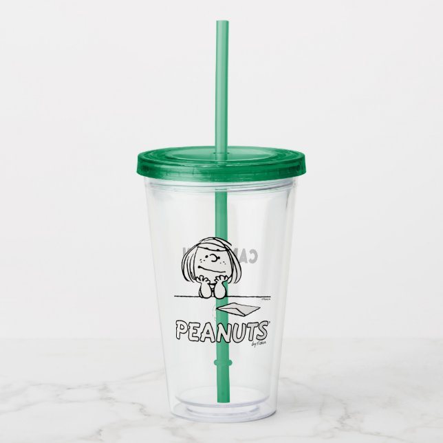 Peanuts | Peppermint Patty Thoughts Acrylic Tumbler (Front)