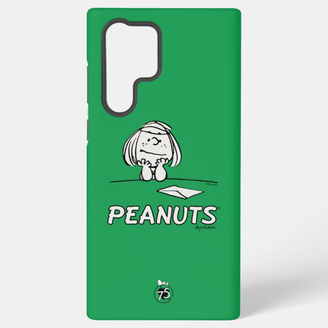 Peanuts | Peppermint Patty Thoughts Samsung Galaxy S22 Ultra Case (Back)