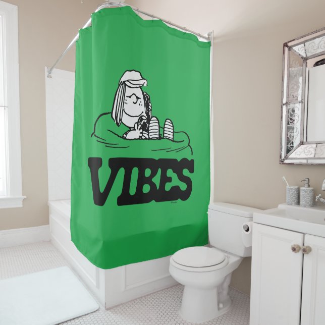 Peanuts | Peppermint Patty Vibes Shower Curtain (In Situ)