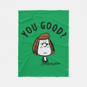 Peanuts   Peppermint Patty You Good? Fleece Blanket