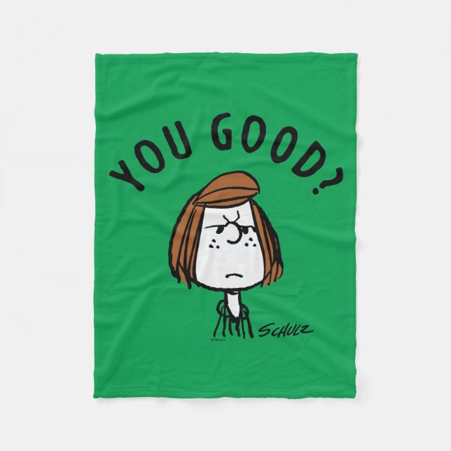Peanuts | Peppermint Patty You Good? Fleece Blanket (Front)
