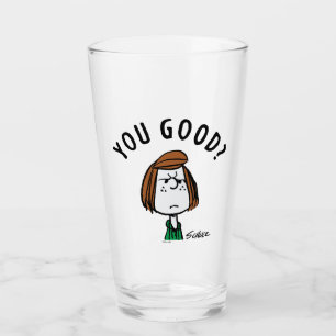 Peanuts   Peppermint Patty You Good? Glass