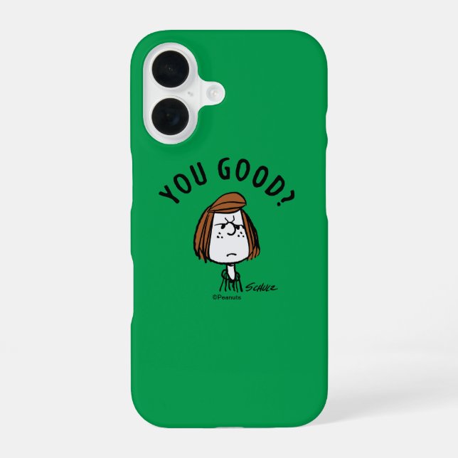Peanuts | Peppermint Patty You Good? iPhone 16 Case (Back)