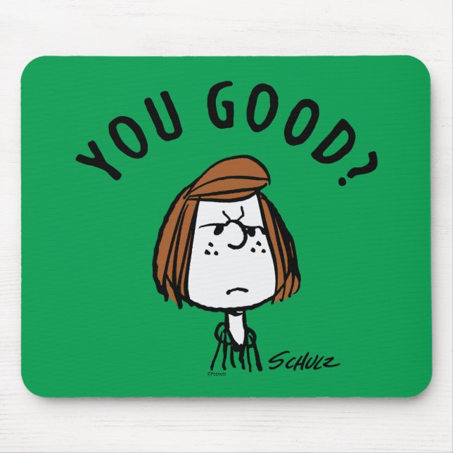 Peanuts | Peppermint Patty You Good? Mouse Mat (Front)