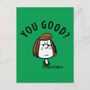 Peanuts Peppermint Patty You Good? Postcard