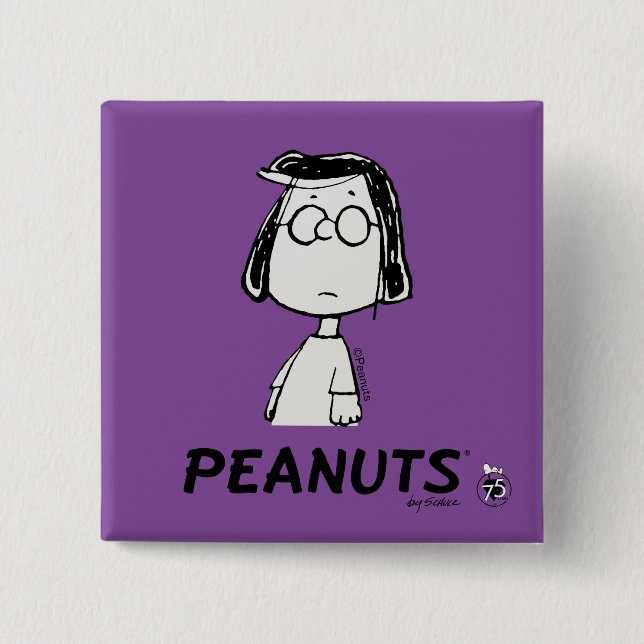 Peanuts Persistance | Marcie 15 Cm Square Badge (Front)