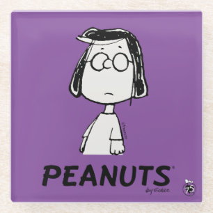 Peanuts Persistance Marcie Glass Coaster
