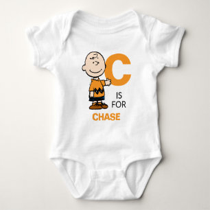PEANUTS   Personalised Charlie Brown Baby Bodysuit